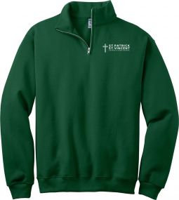 JERZEES 1/4-Zip Sweatshirt, Forest Green